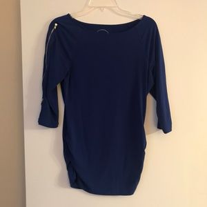 Zipper-Sleeved Shirt - Deep Purple